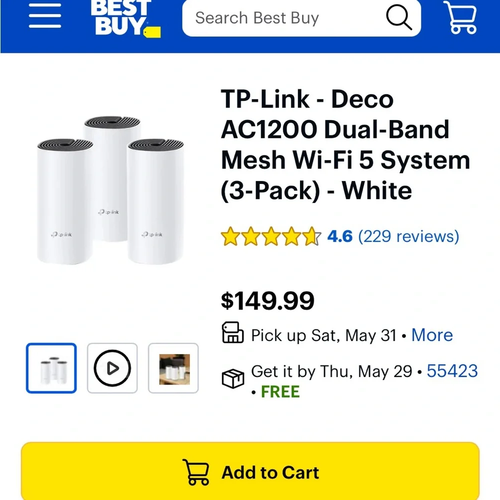 TP-Link Deco AC1200 Dual-Band Mesh Wi-Fi System - White